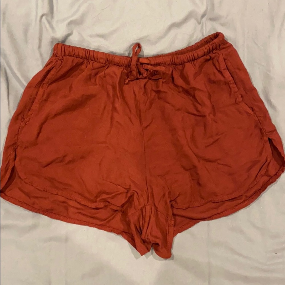 Wine red comfy shorts